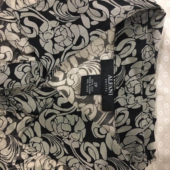 Alfani Petite Silk Floral Blouse - Picture 4 of 4